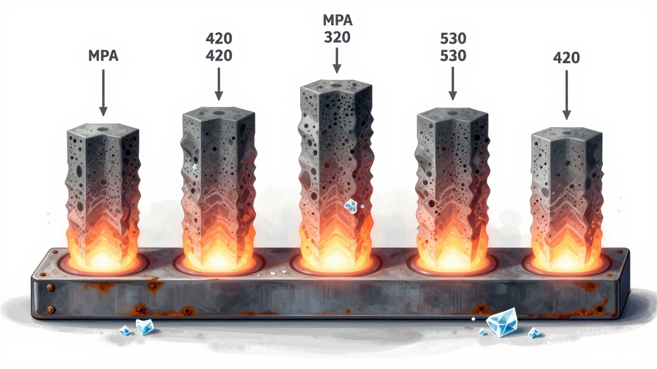Разрез сварных швов с разной прочностью: от пористого ММА до плотного лазерного, с визуальными признаками нагрузок.