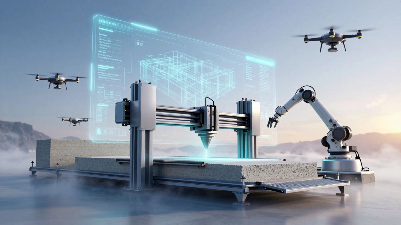 Роботизированная 3D печать стен здания с цифровым моделированием